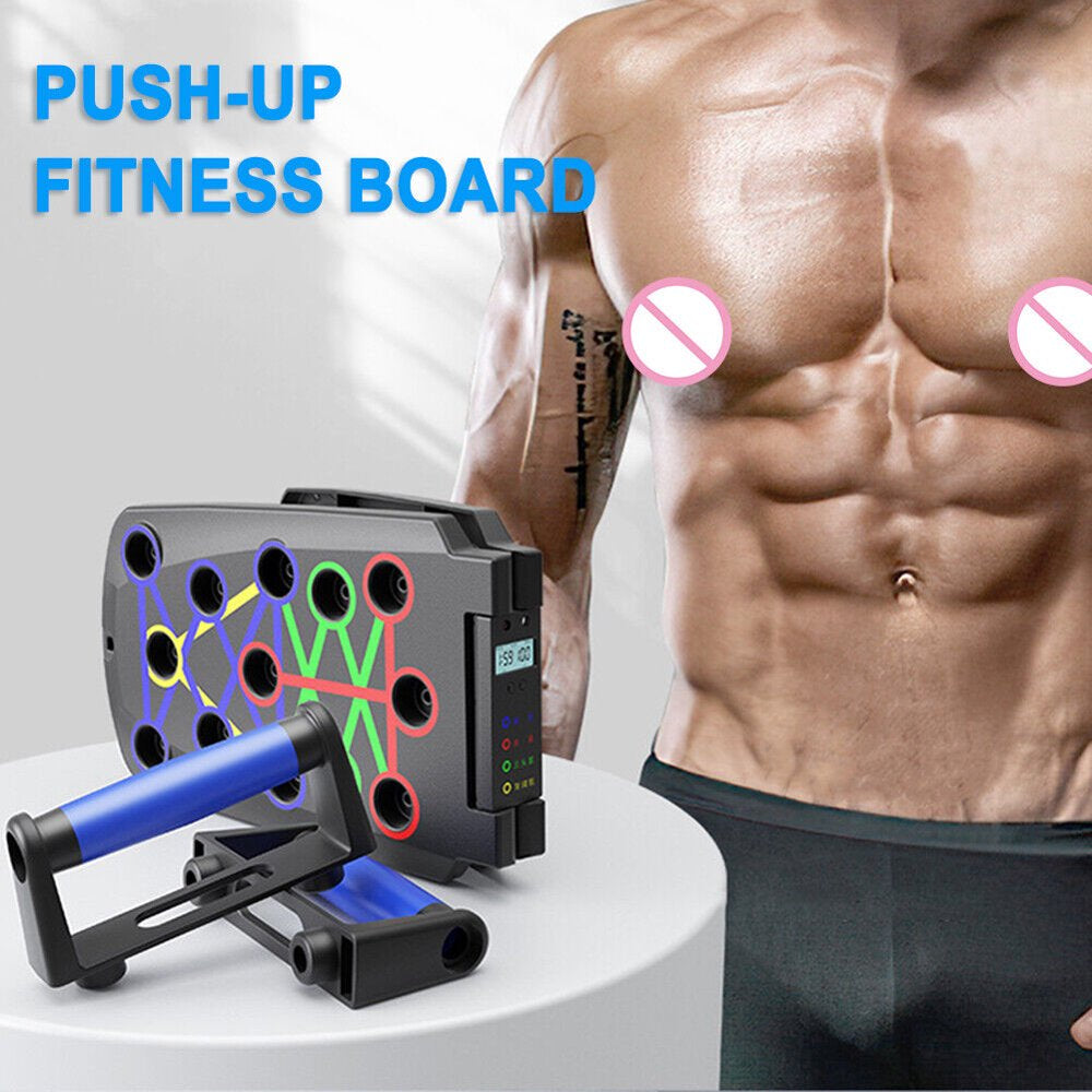 Push up Board, Portable Multi-Function Foldable 10 in 1 Push up Bar, Push up Handles for Floor,Professional Push up Strength Training Equipment with Timer
